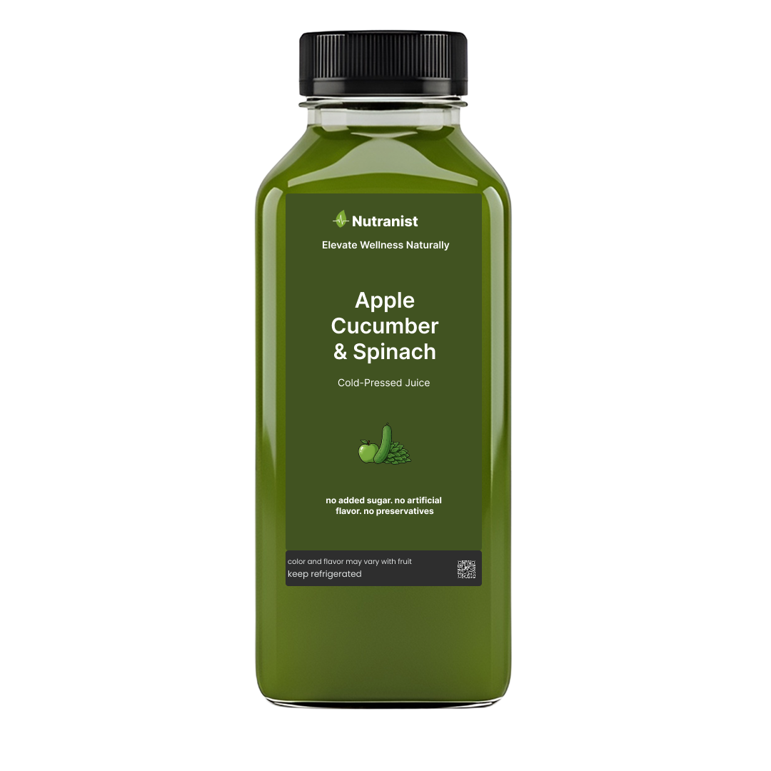 Apple, Cucumber, & Spinach Cold-Pressed Juice