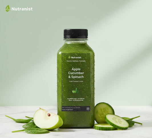 Apple, Cucumber, & Spinach Cold-Pressed Juice