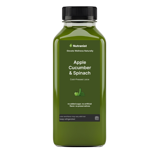 Apple, Cucumber, & Spinach Cold-Pressed Juice