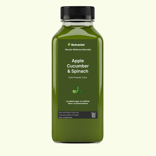 Apple, Cucumber, & Spinach Cold-Pressed Juice
